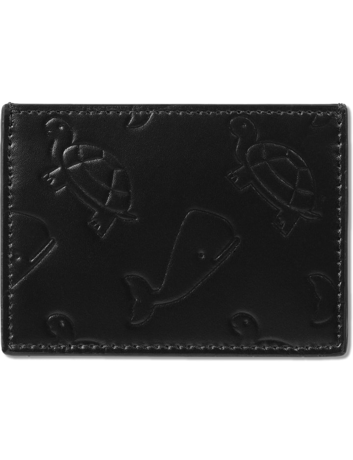 Black Single Card Holder With Embossed Turtle Placeholder Image