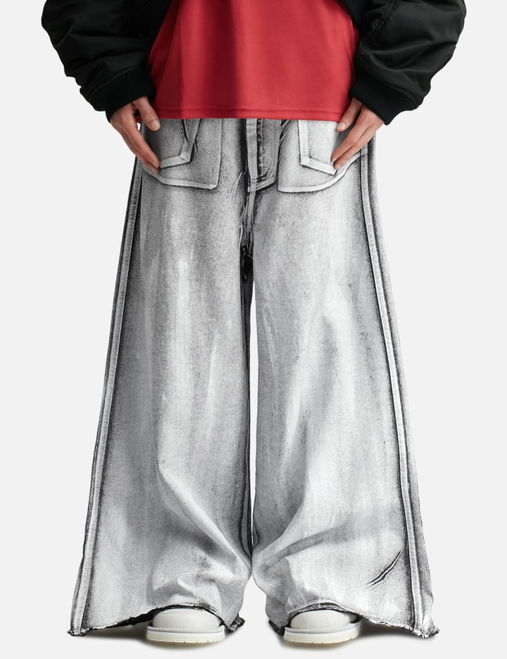 Lựu Dạn Radiation Dumpster Denim Jeans In Gray