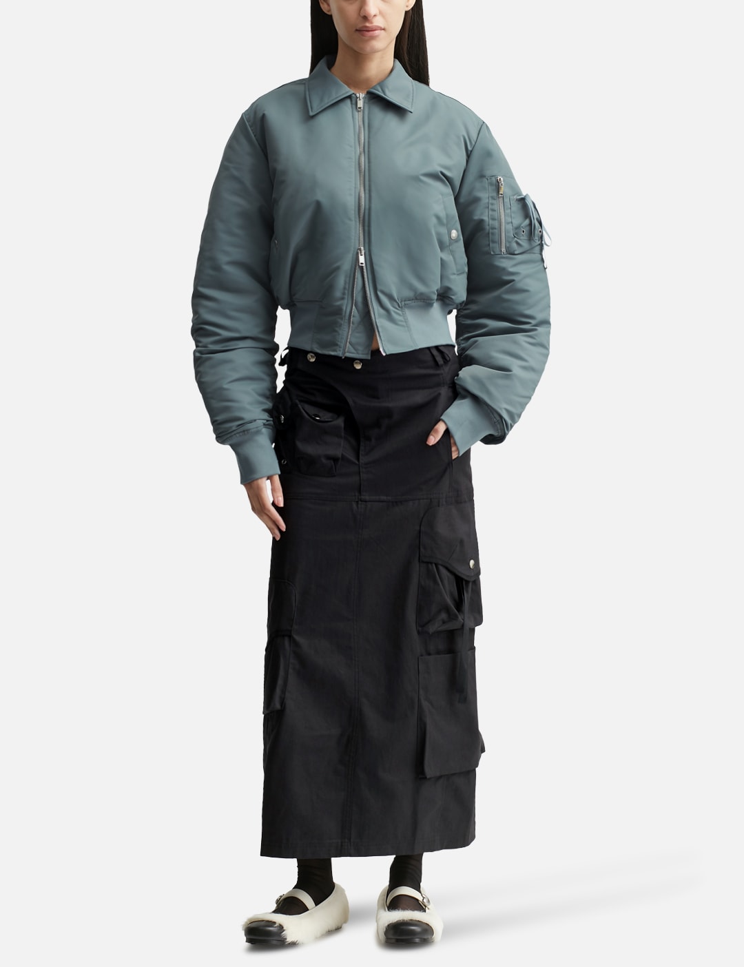 Cropped Bomber Jacket view 16