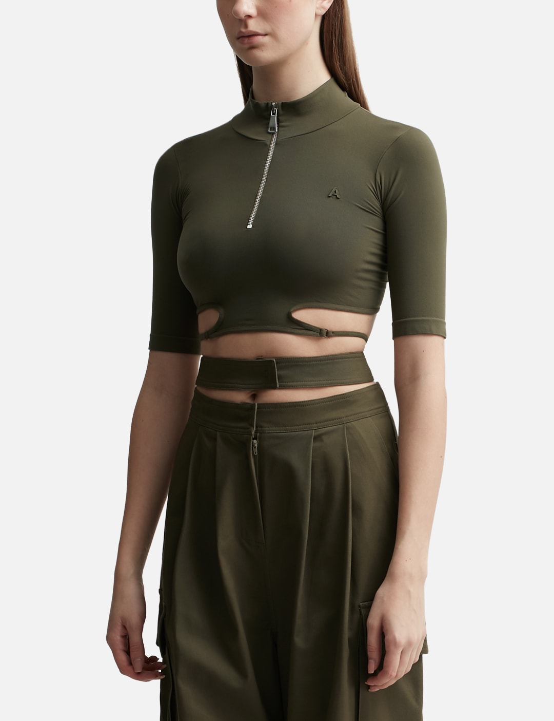 SCULPTING JERSEY CUT-OUT TOP view 8