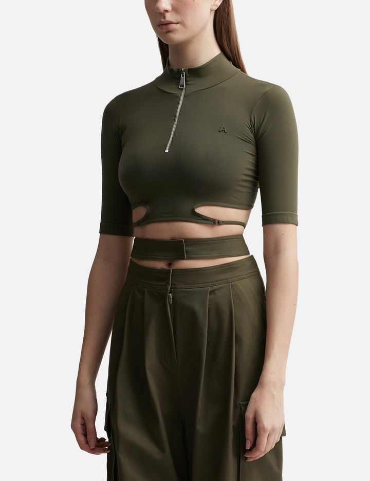 SCULPTING JERSEY CUT-OUT TOP Placeholder Image