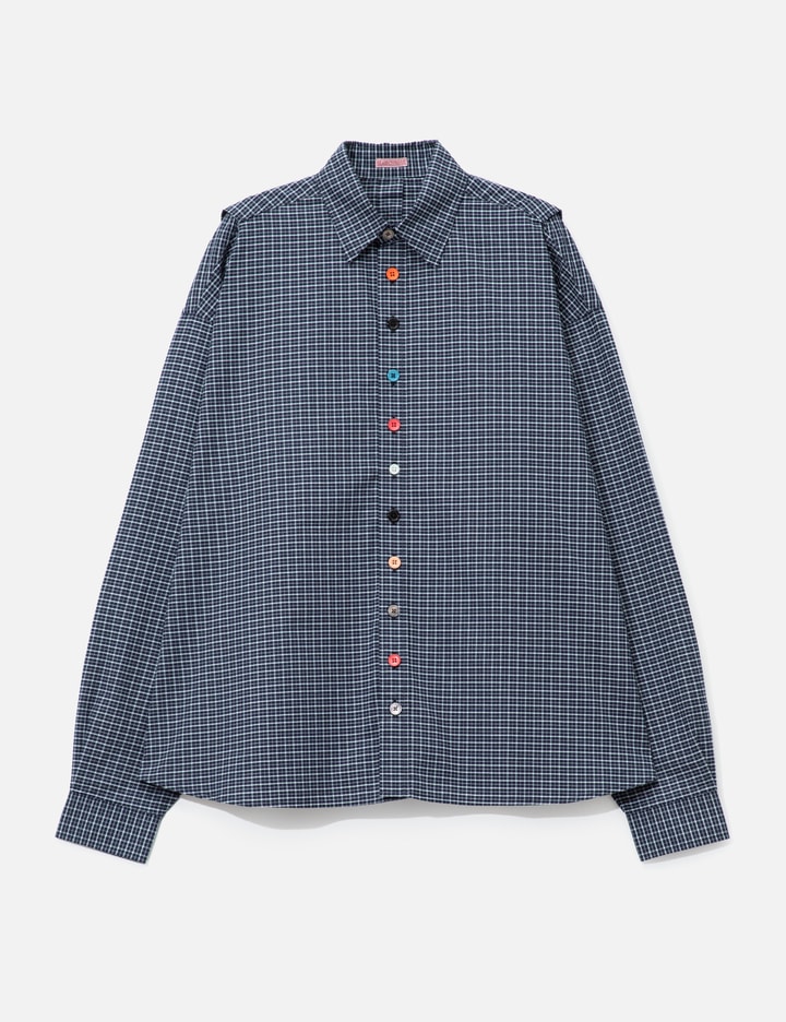 Glass Cypress Blue Detachable Shirt With Special Buttons