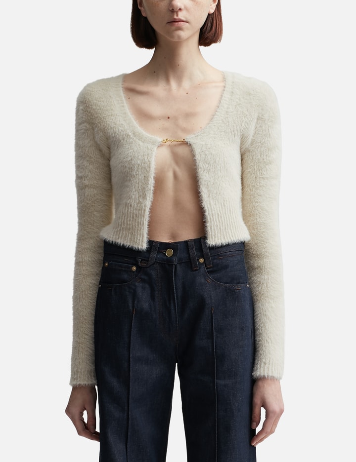 Jacquemus La Maille Neve Manches Longues Cardigan In White
