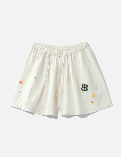 Story Mfg Embroidered Linen Shorts