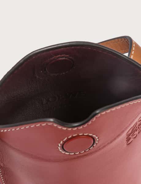 LOEWE Gate Pocket Shoulder Crossbody Bag Pink Calfskin Leather