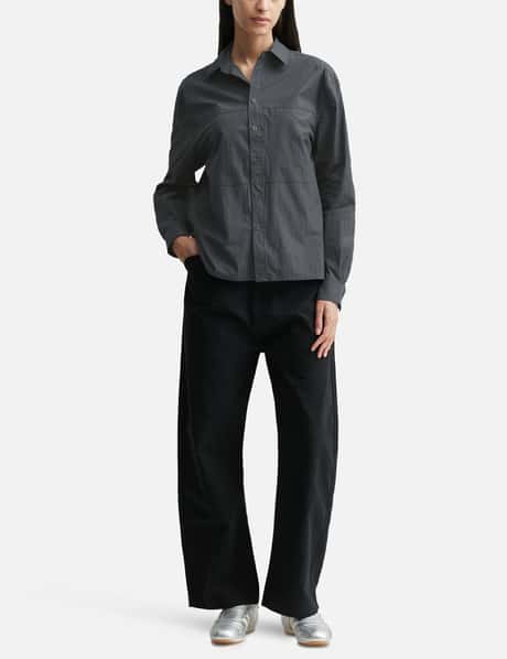 Crinkle Cotton Panel Shirt view 11