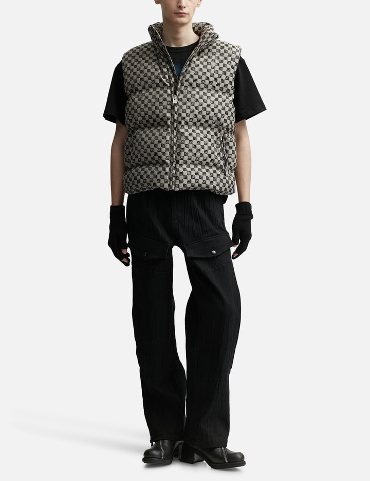 Mens Outerwear | MISBHV Nylon Monogram Puffer Vest Black - Minimakz