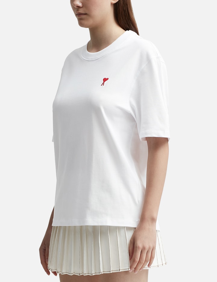 Shop Ami Alexandre Mattiussi Ami De Coeur Boxy Fit T-shirt In White
