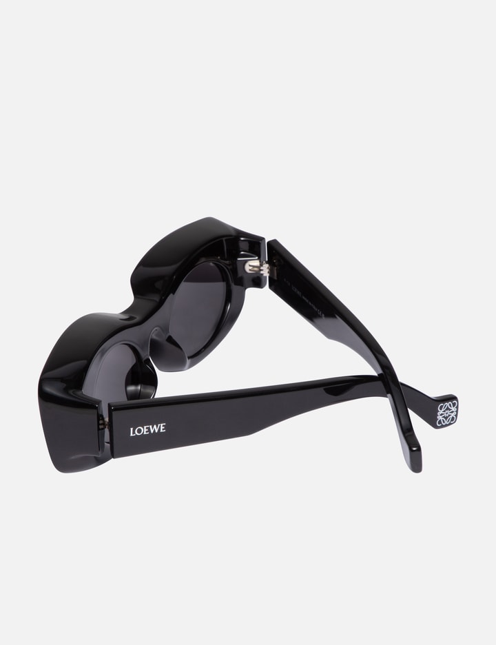 Shop Loewe Rectangular Sunglasses In Black