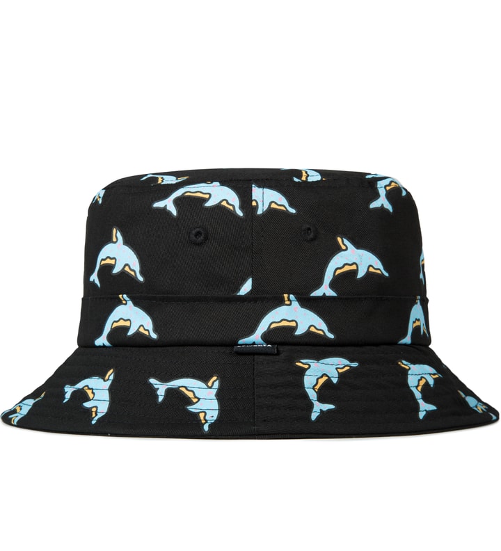 Black Dolphin Donut All Over Bucket Hat Placeholder Image