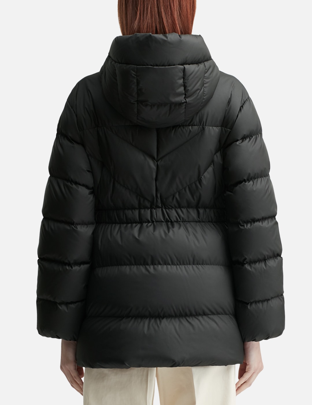 Brosse Diagonal-Quilted Hooded Short Down Jacket view 10