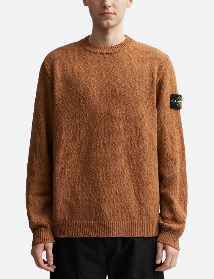 Shop Stone Island Crewneck Knit In Orange