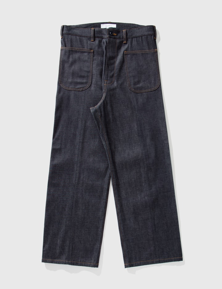 Flower Flare Denim Pants Placeholder Image