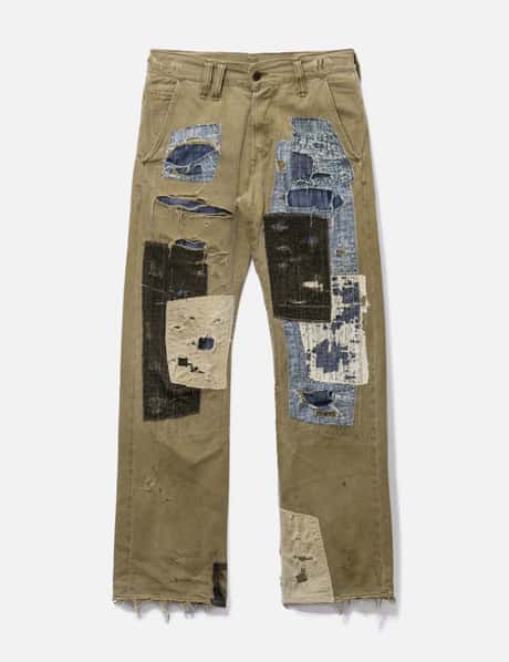 ANACHRONORM ANACHRONORM DESTROYED PATCHWORK PANTS