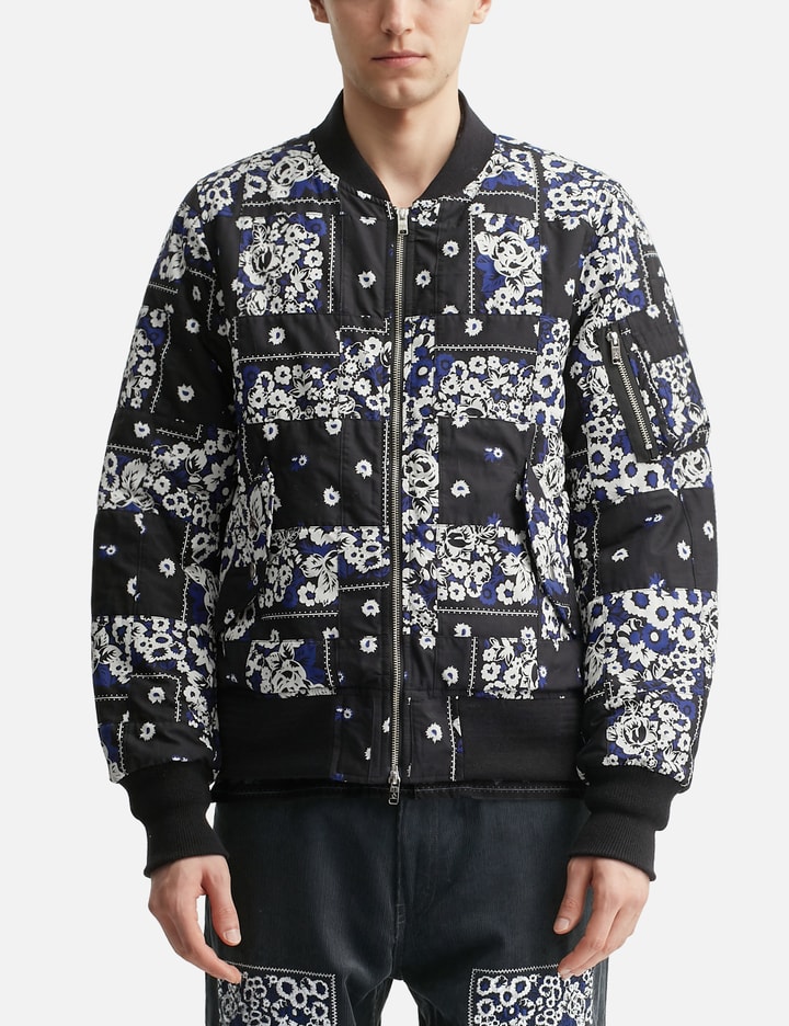 Overdyed Patchwork Bandana Flight Jacket Placeholder Image