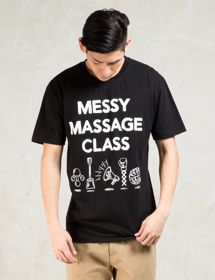Black S/S Messy Message Class T-Shirt Placeholder Image