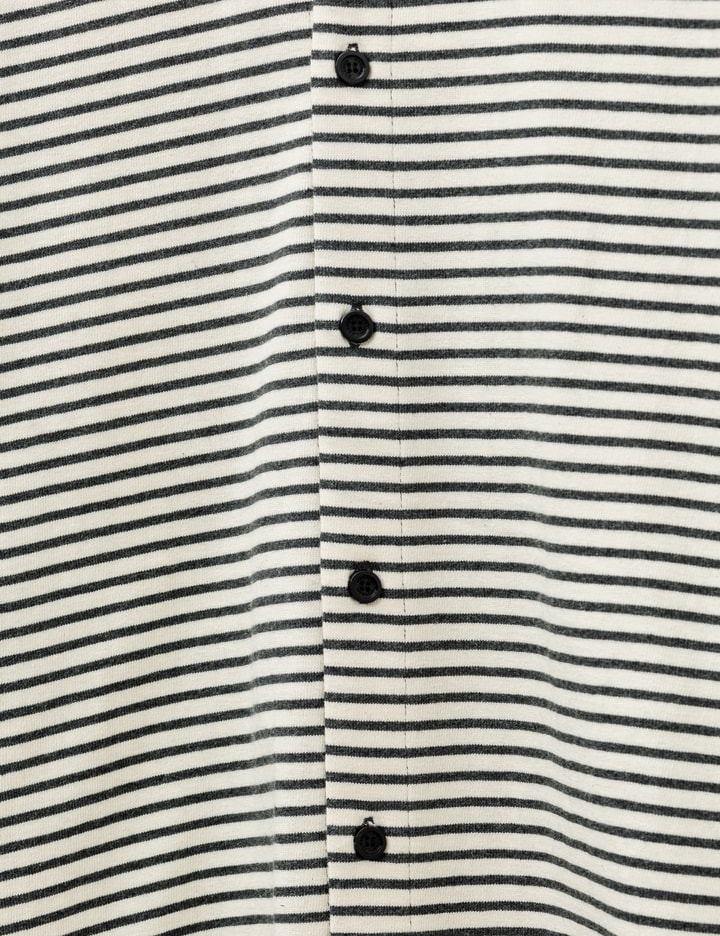 Moondal Adam Cotton Shirt In Gray Stripe