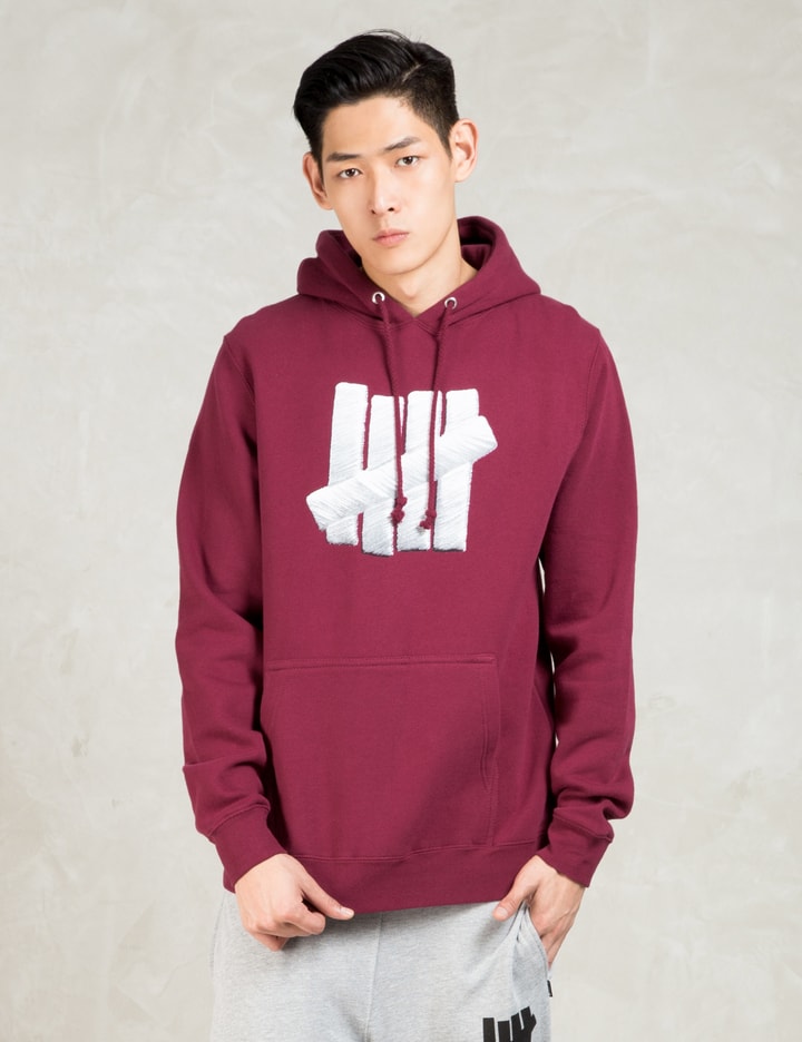 Burgundy Embroidery Strike Hoodie Placeholder Image