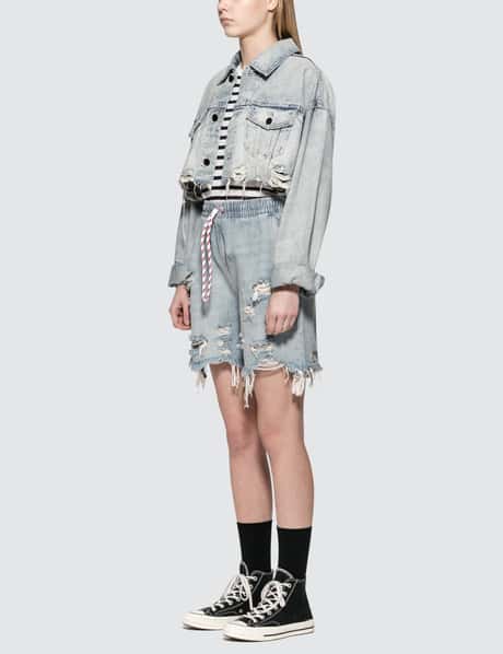 Alexander Wang Blaze Crop Denim Jacket HBX