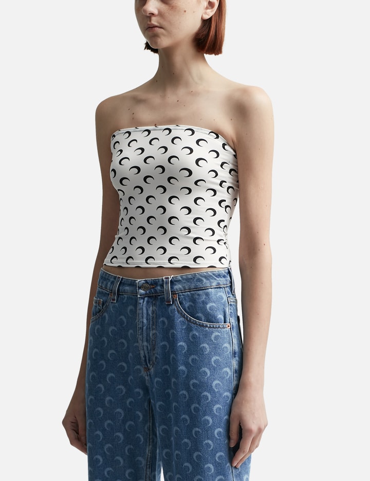 Moon Printed Jersey Second Skin Tube Top Placeholder Image