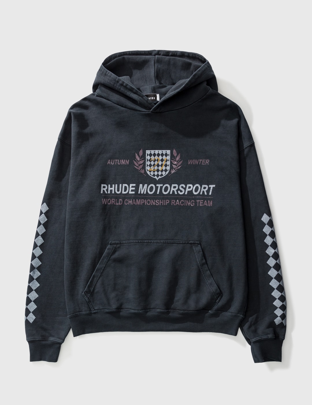 rhude-black-motor-crest-hoodie 