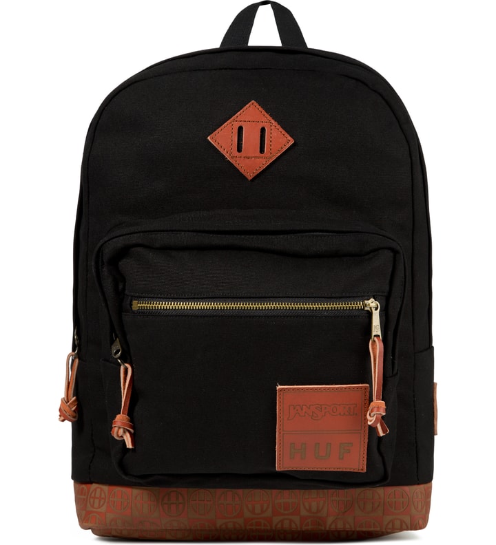 huf x jansport backpack Wells Green - Green Exclusives include a skateboard strap system with silicon backing JANSPORT - HUF X Jansport