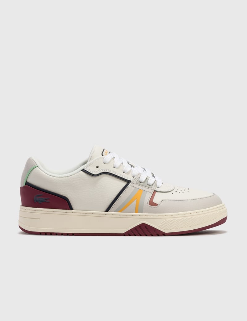 burgundy lacoste trainers