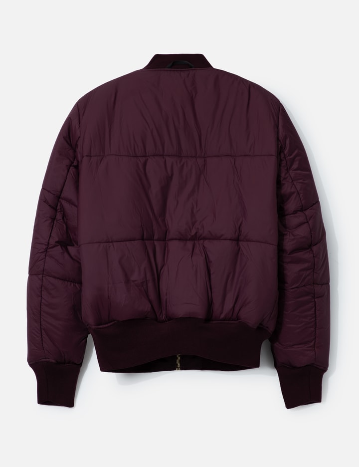 Alpha Industries Ma-1 Base Flight Bomber Jacket In Burgundy