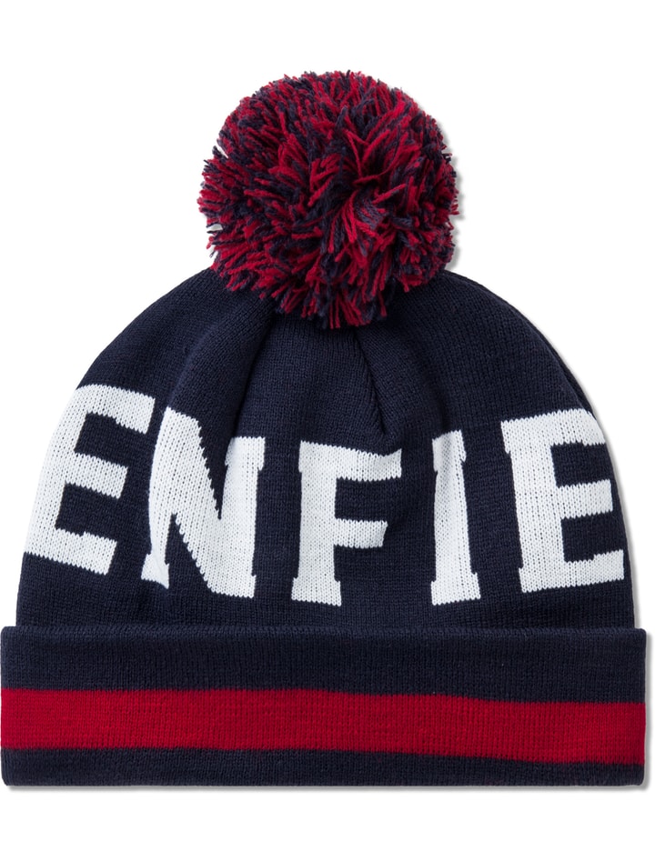 Navy Ledyard Collegiate Logo Bobble Beanie Placeholder Image