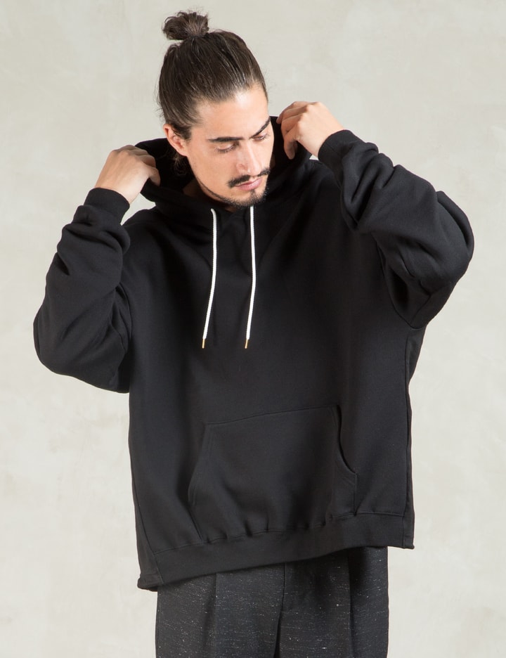 Black Drape Sweat Parka Hoodie Placeholder Image
