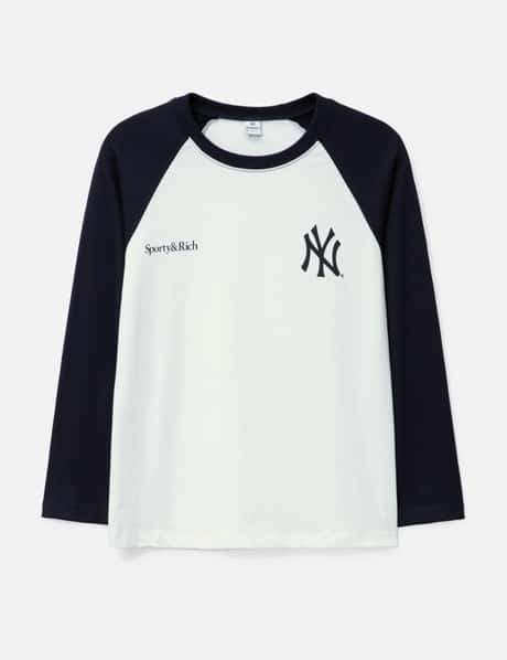 Sporty & Rich Yankees Serif Baseball T-shirt