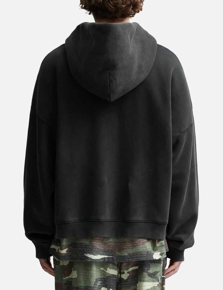 Shop Acne Studios Print Hooded Sweater In Black