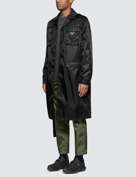 Prada Nylon Gabardine Coat HBX Globally Curated Fashion and