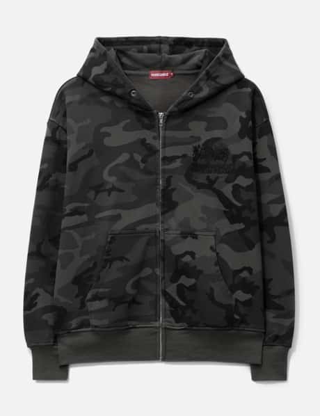 RECKLESS SCHOLARS Woodland Camo Zip Hoodie