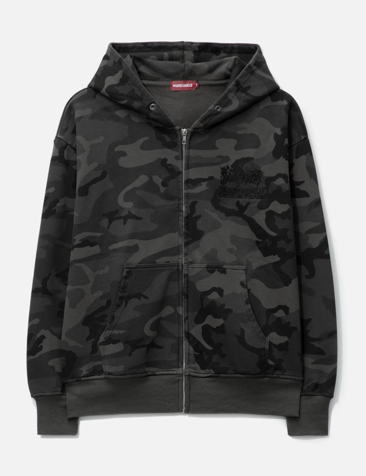 Woodland Camo Zip Hoodie Placeholder Image