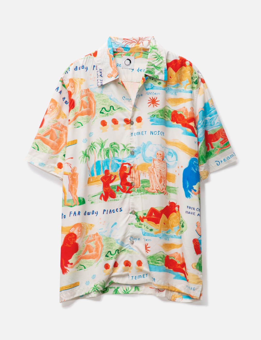 Gucci Aloha Bowling Shirt In Green,white