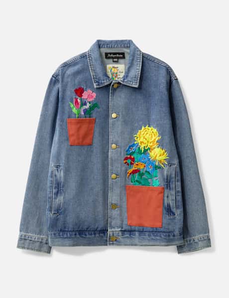 KidSuper FLOWER POTS DENIM JACKET