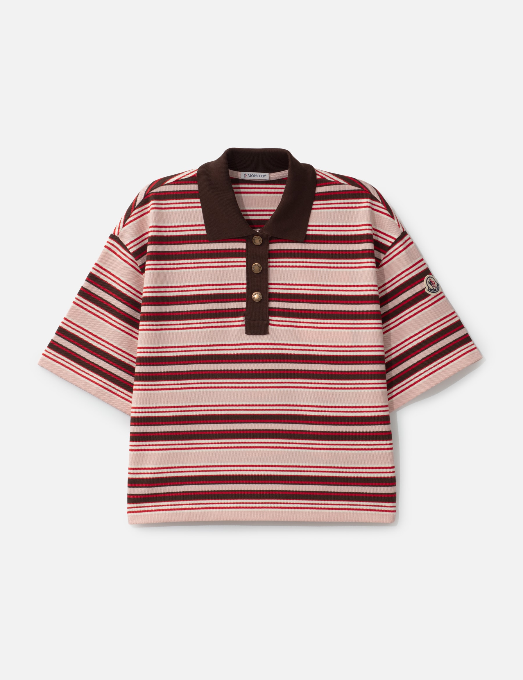 Cropped Striped Cotton Polo Shirt view 16