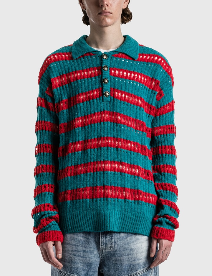 Burble Stripe Polo Sweater Placeholder Image