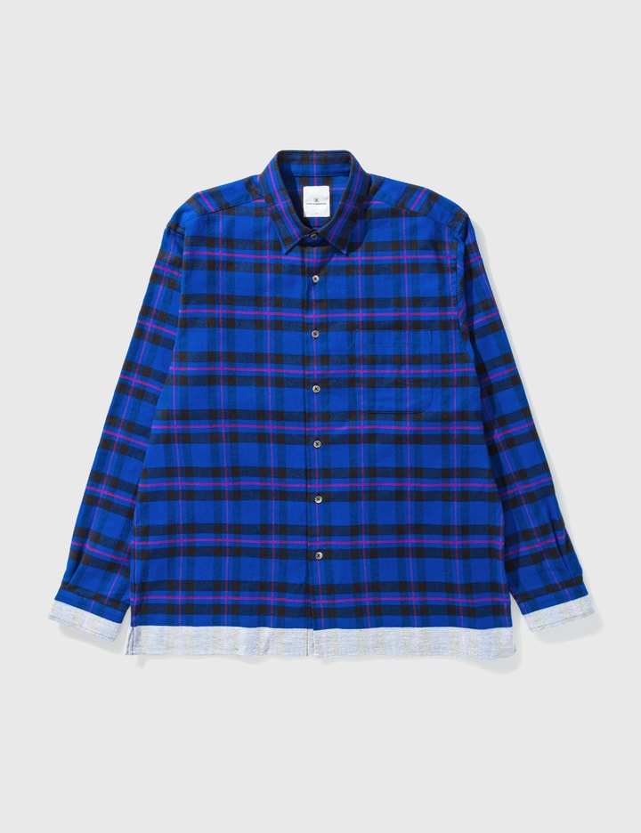 Line Flannel Big Regular Collar Shirt Placeholder Image