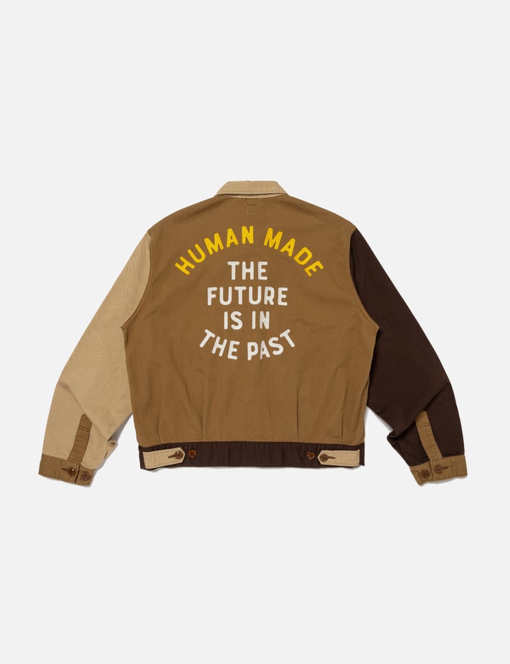 Human Made Zip-up Work Jacket In Brown