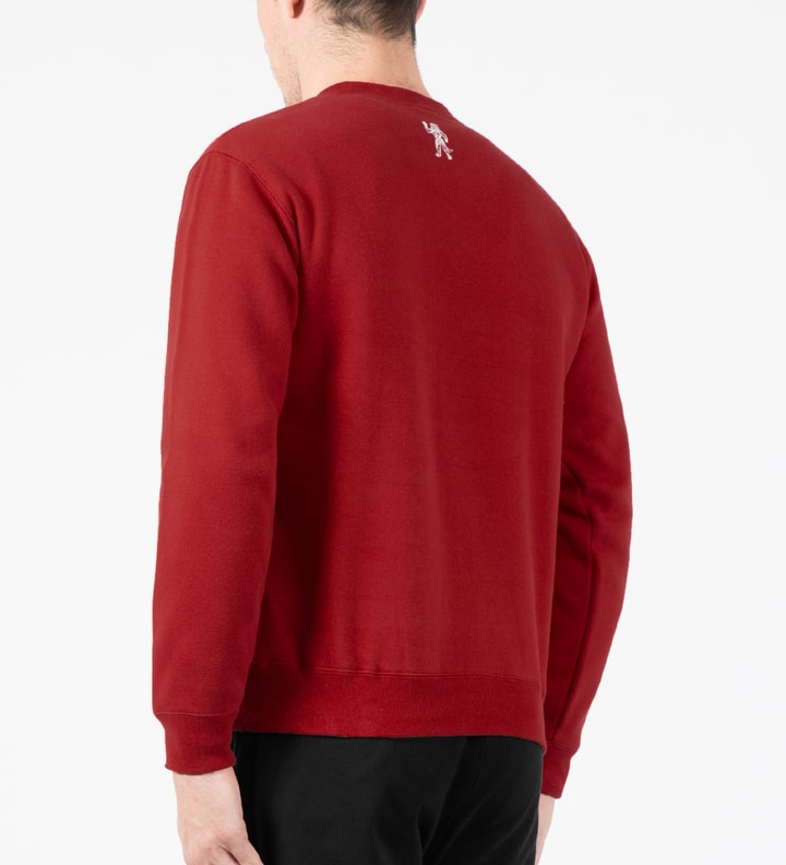 Billionaire Boys Club Red SKLOCT OG Logo Crewneck Sweater