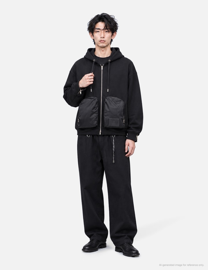 Mastermind Japan Nylon Pockets Zip-Up Hoodie