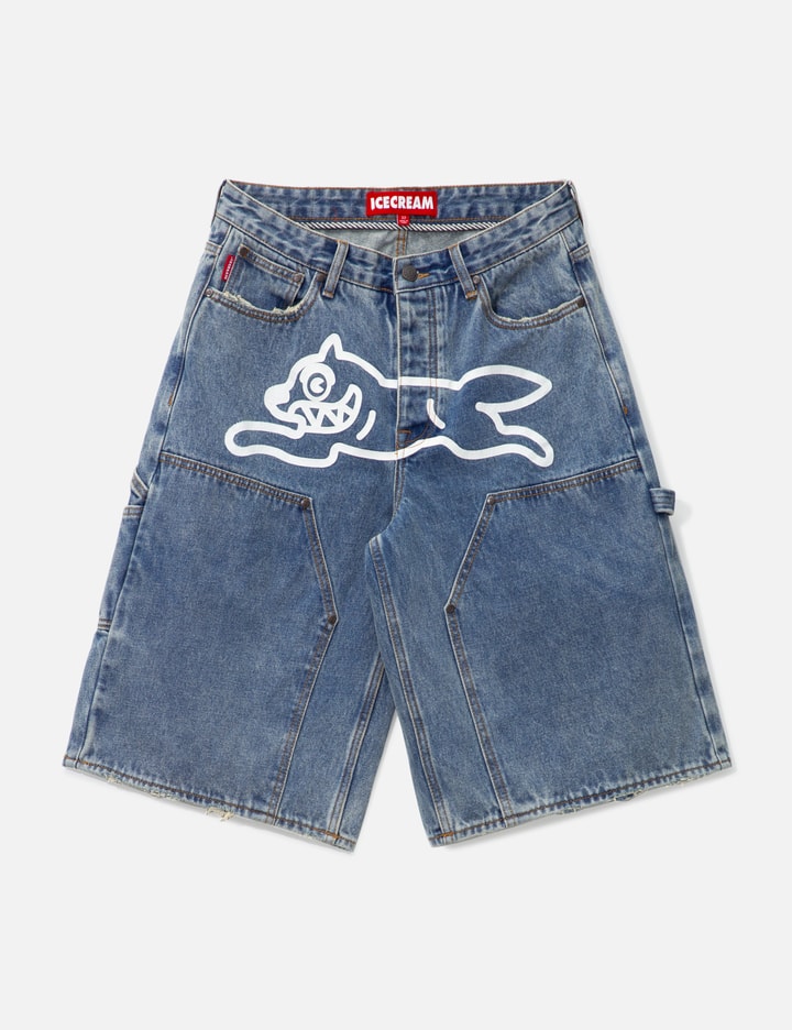 Icecream Double Scoop Jean Shorts In Blue