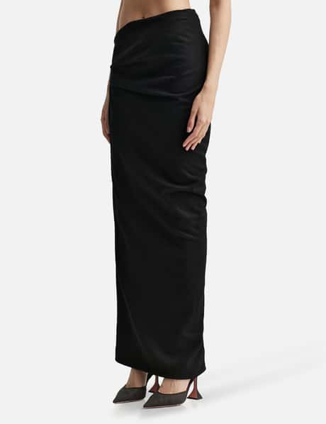 Wool Skirt Black view 7