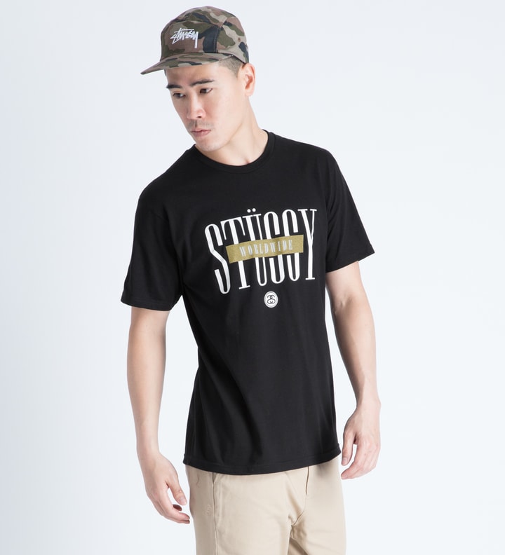 Black Stussy Worldwide T-Shirt Placeholder Image