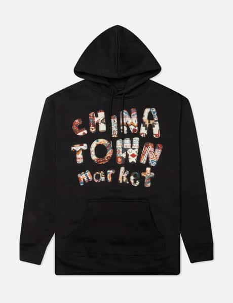 Market Chinatown Market Patchwork Hoodie in Black