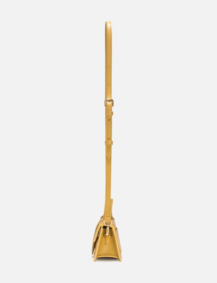 Jacquemus Le Bambino Top Handle Flap Bag Leather In Yellow