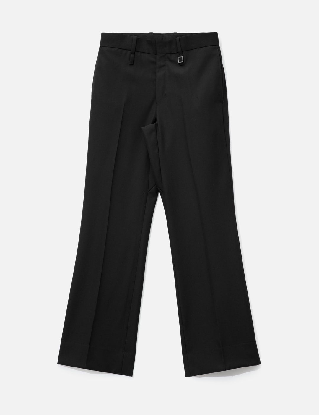 Black Semi-Wide Wool Pants view 7