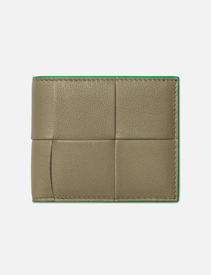 Intreccio Leather Wallet in Green - Bottega Veneta